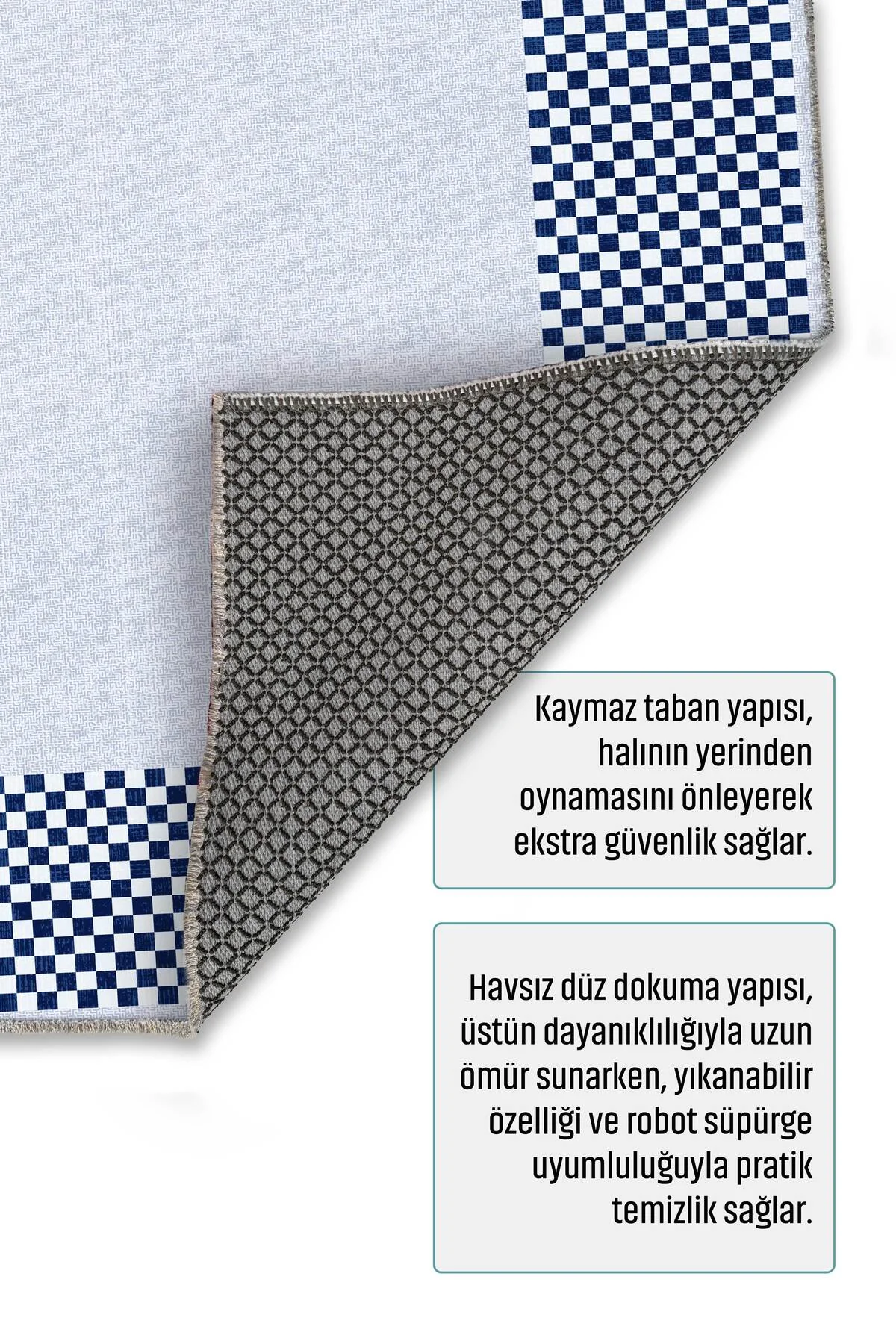 Modern Tasarım Mavi Lacivert Çerçeveli Şönil Halı Kilim Yolluk Kaymaz Yıkanabilir Modern Tasarım Mavi Lacivert Çerçeveli Şönil Halı Kilim Yolluk Kaymaz Yıkanabilir