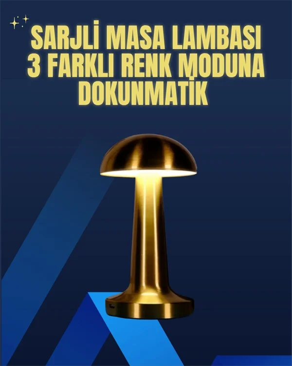 Modern Tasarım Şarjlı Masa Lambası – 1800 mAh Batarya Fiyatı, Yorumları ve Özellikleri