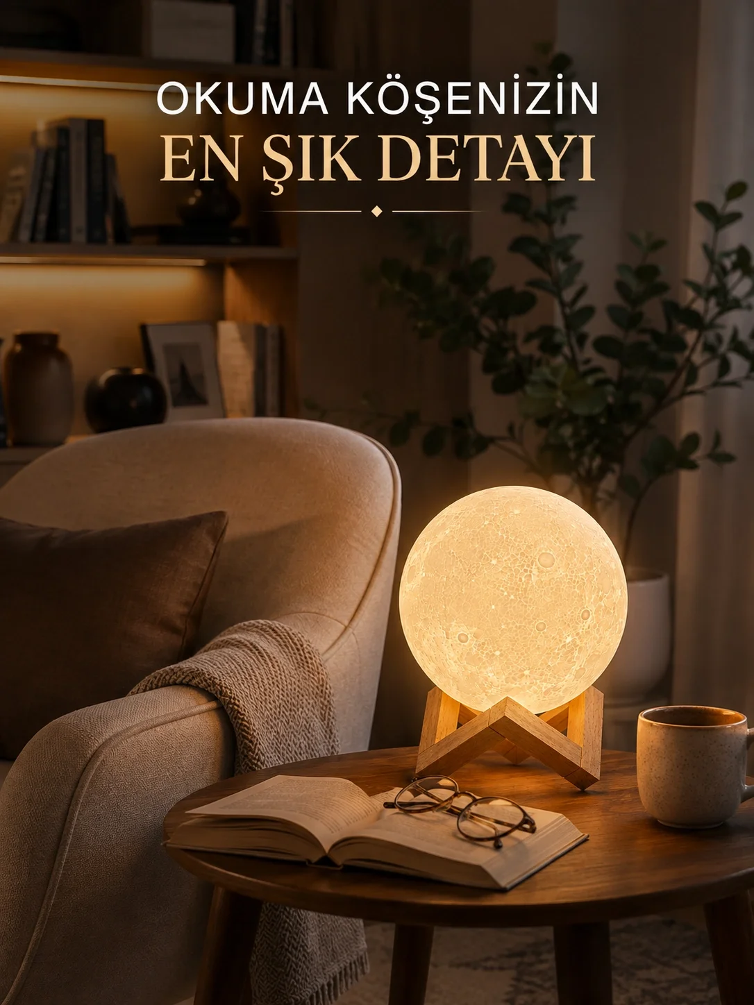 Modern Tasarımlı 3D Ay Lambası Yatak Odası ve Salon Dekoru Fiyatı, Yorumları ve Özellikleri