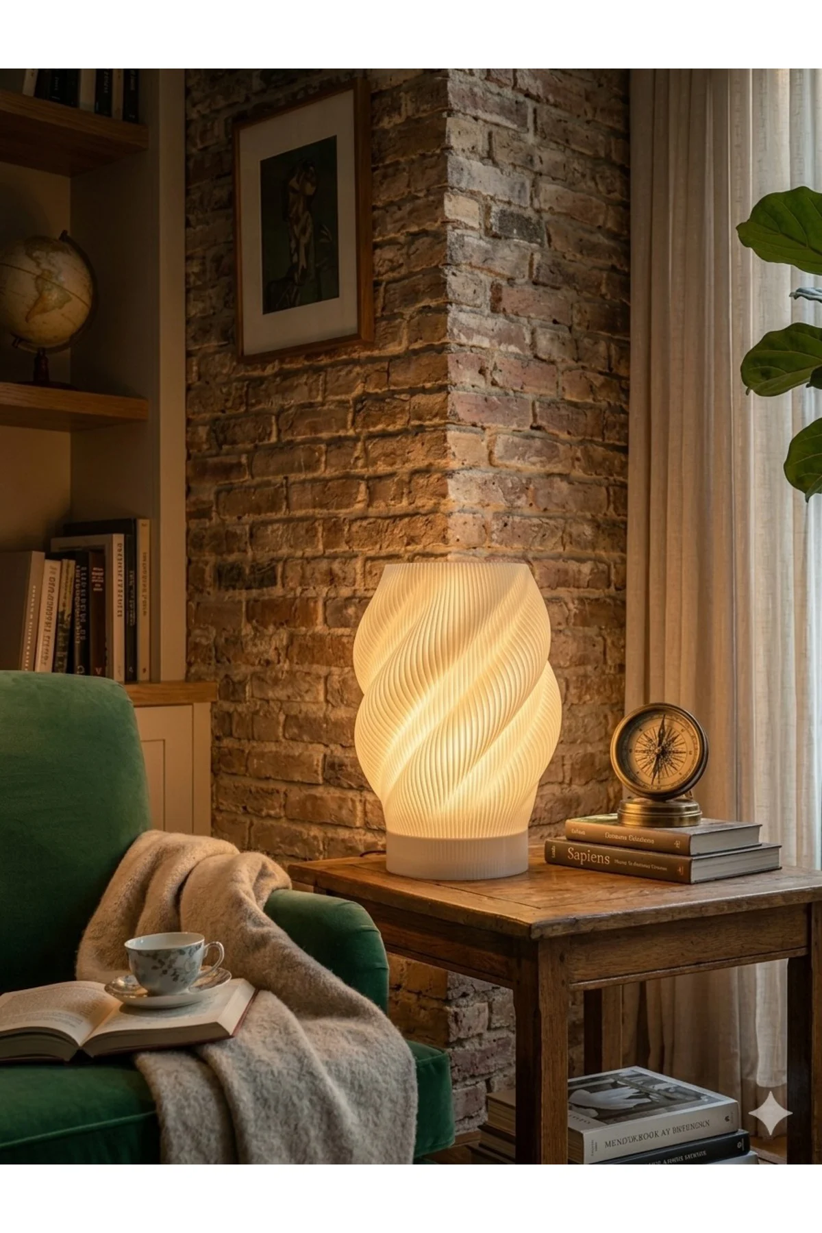 Modern Tasarımlı Şık Abajur Dekoratif Masa Lambası Yatak Odası, Salon ve Ofis Aydınlatma