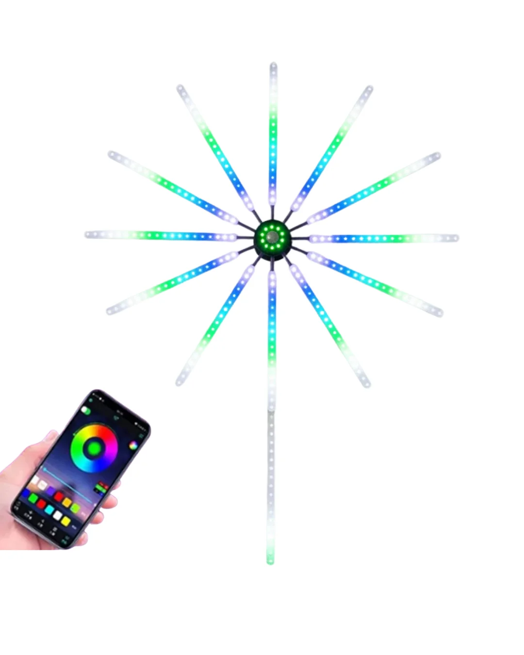 Modüler RGB LED Duvar Işığı Havai Fişek Efektli Uzaktan Kumandalı Yeni Nesil
