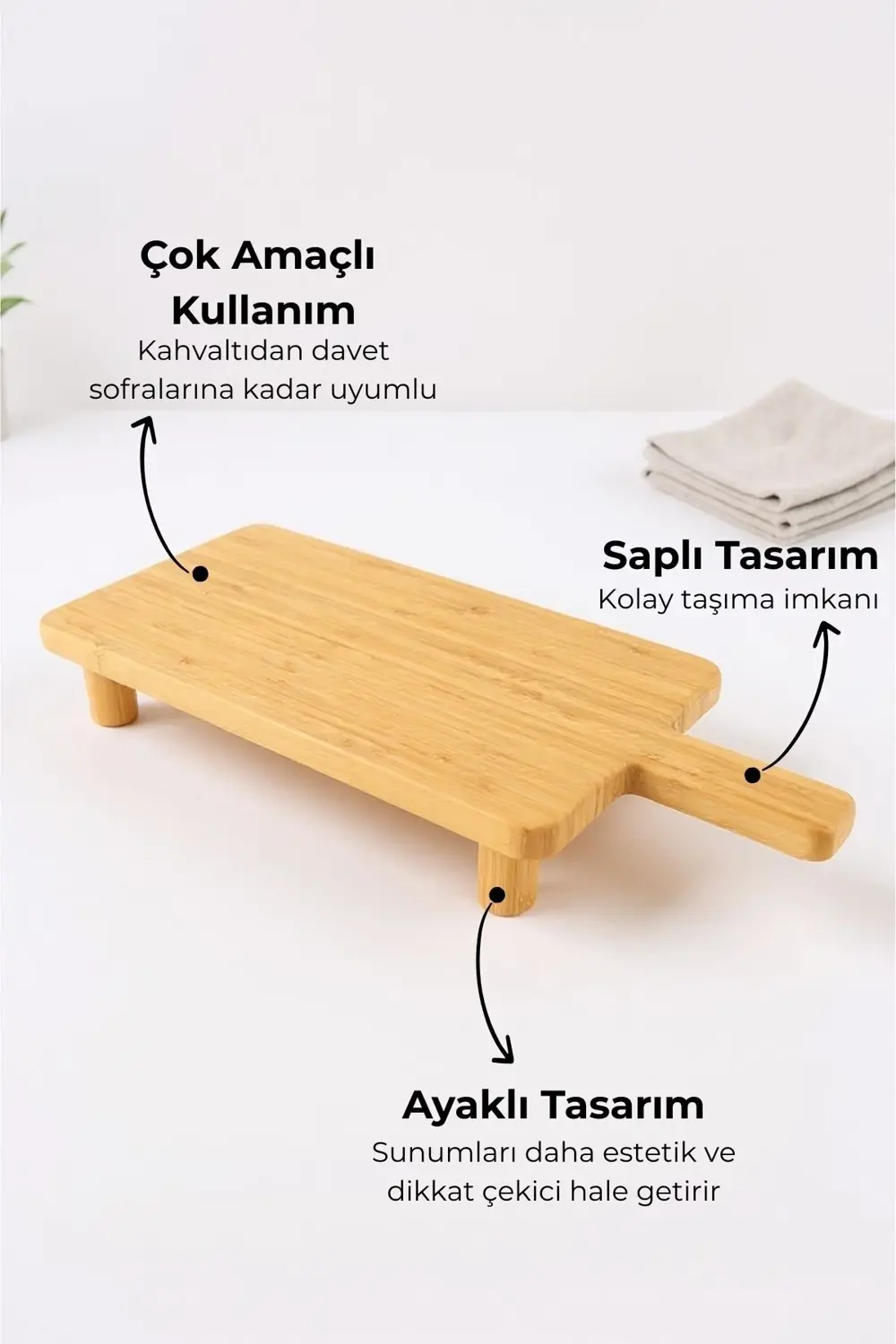 Mogni Ayaklı Sunum Tepsisi Büyük