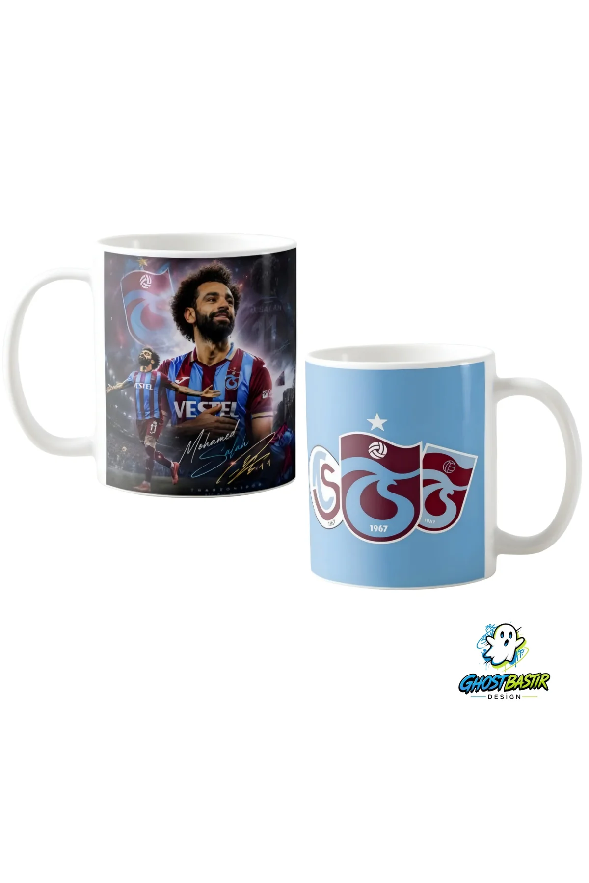 Mohamed Salah Bordo Mavi Kupa Bardak | Tek Adet K0499