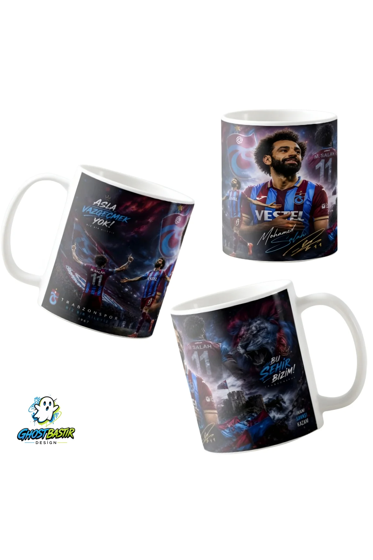 Mohamed Salah Bordo Mavi Kupa Bardak | Tek Adet K0498