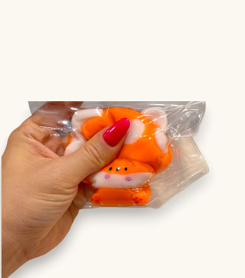Moj moj Taba Squish Mantar Şapkalı Sukuşi Yumuşak Stres Atıcı Oyu