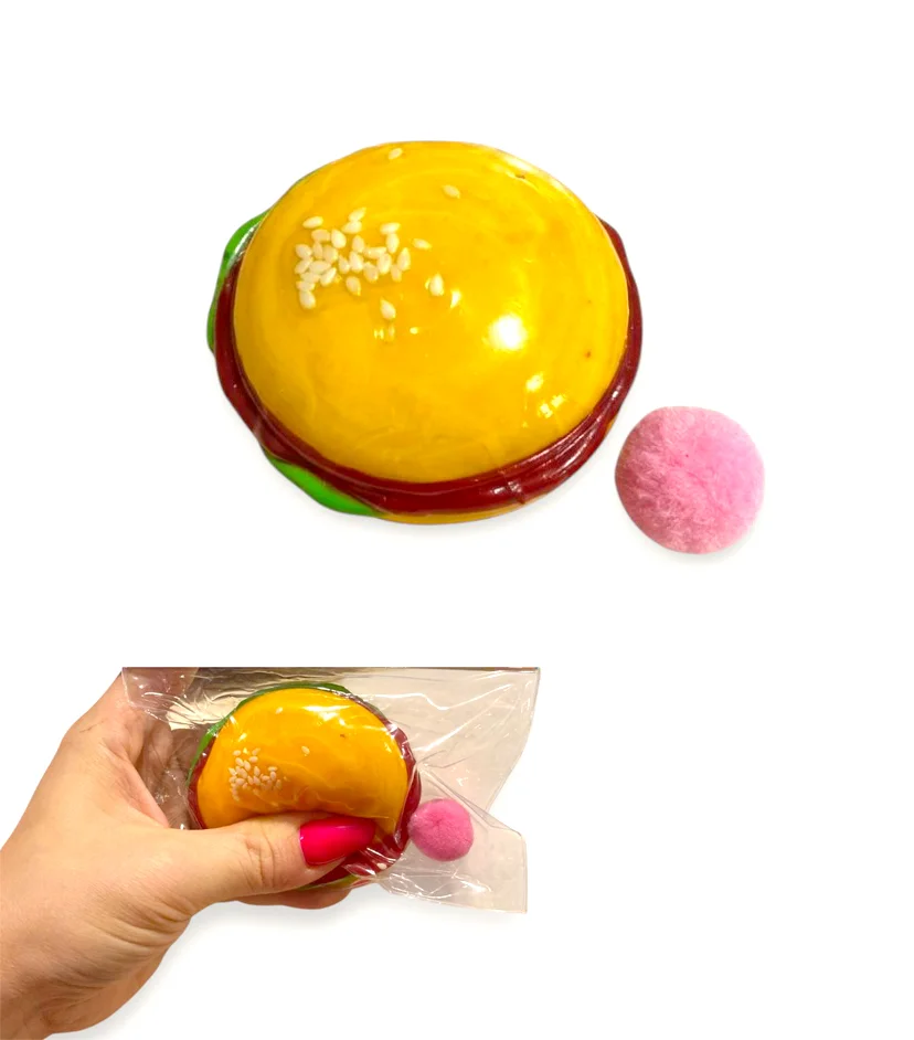 Moj moj Taba Squish Hamburger Sukuşi Yumuşak Stres Atıcı Oyuncak Moj moj Taba Squish Hamburger Sukuşi Yumuşak Stres Atıcı Oyuncak