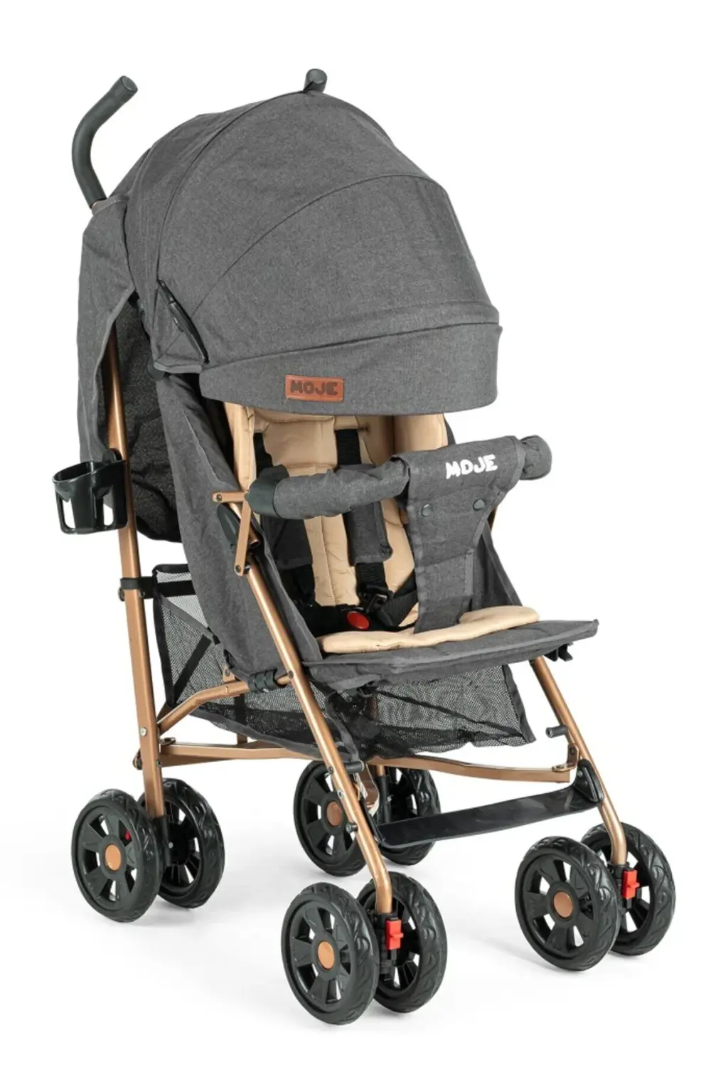 Moje Strong Baston Bebek Arabası Antrasit Gold/Bay Her Telden