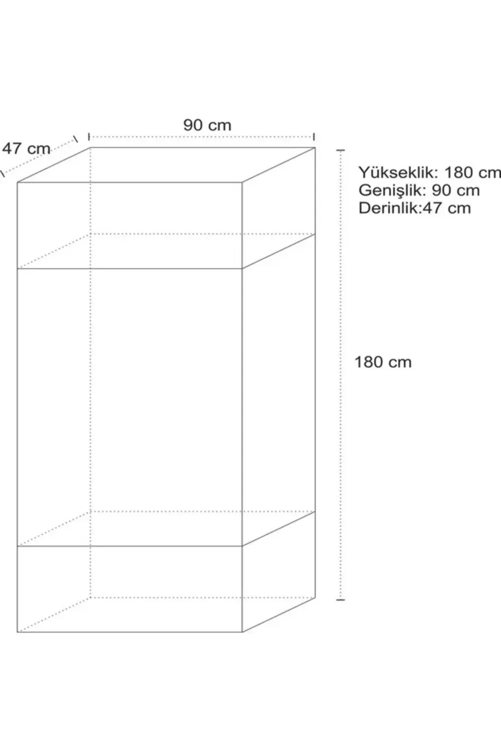 Asko Mojito Mdf Gardırop 2 Kapaklı Askılı Ve Raflı