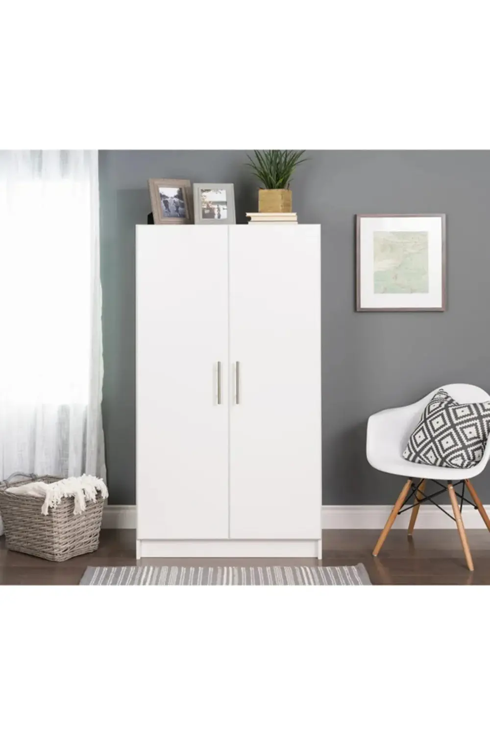 Mojito Mdf Gardırop 2 Kapaklı Askılı Ve Raflı