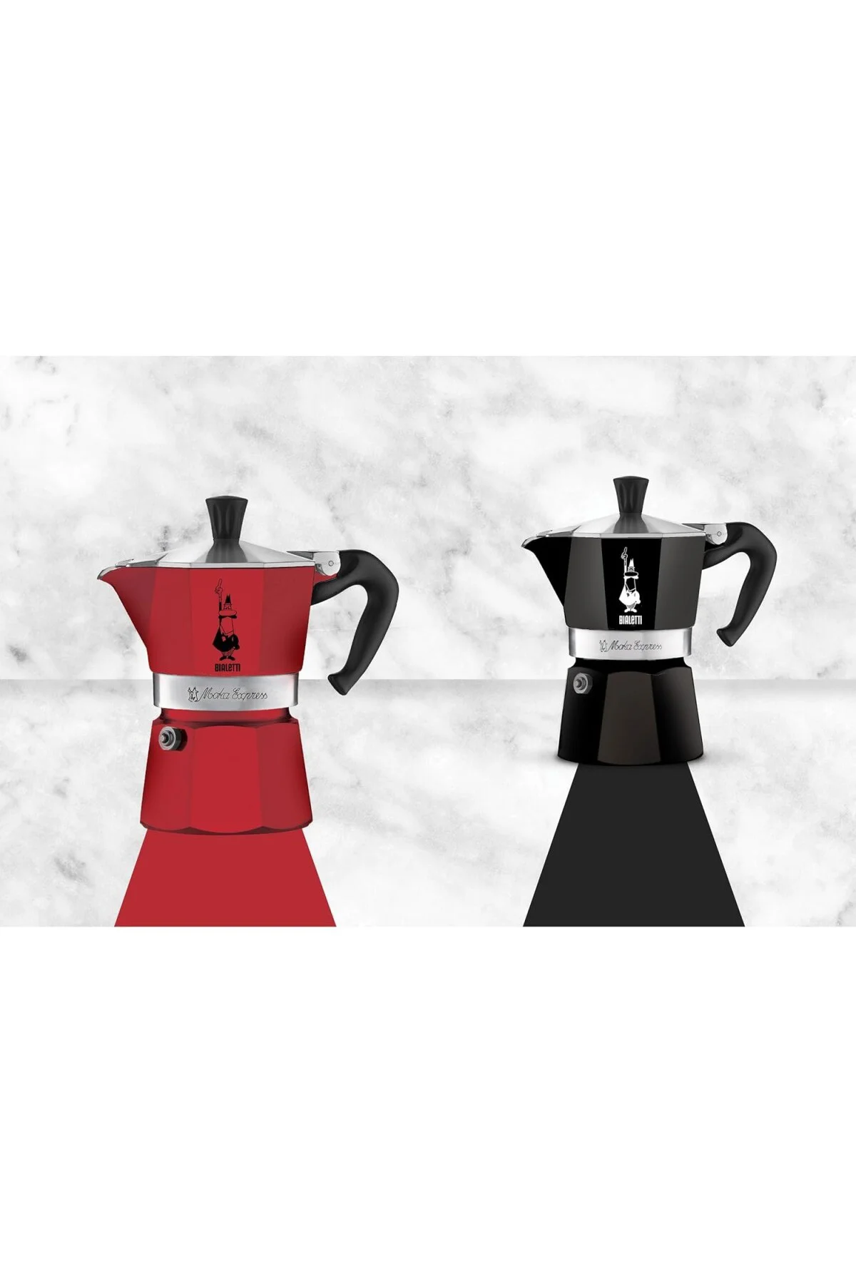 - Moka Express Kırmızı: 1 Cup Ocak Üstü Espresso Pişirici - 60ml 