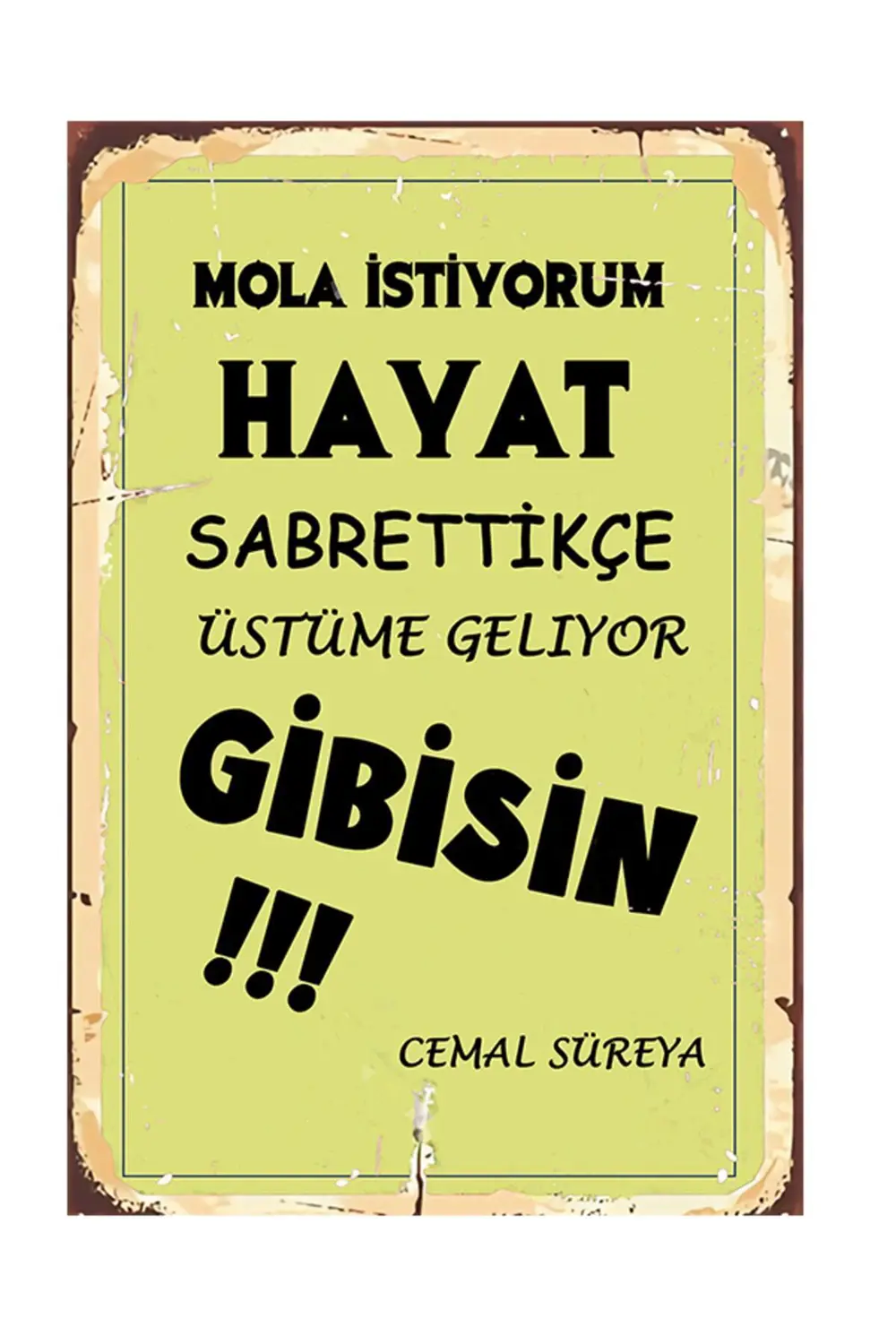 Mola İstiyorum Hayat 20x30 Cm Ahşap Tablo Fiyatı, Yorumları ve Özellikleri