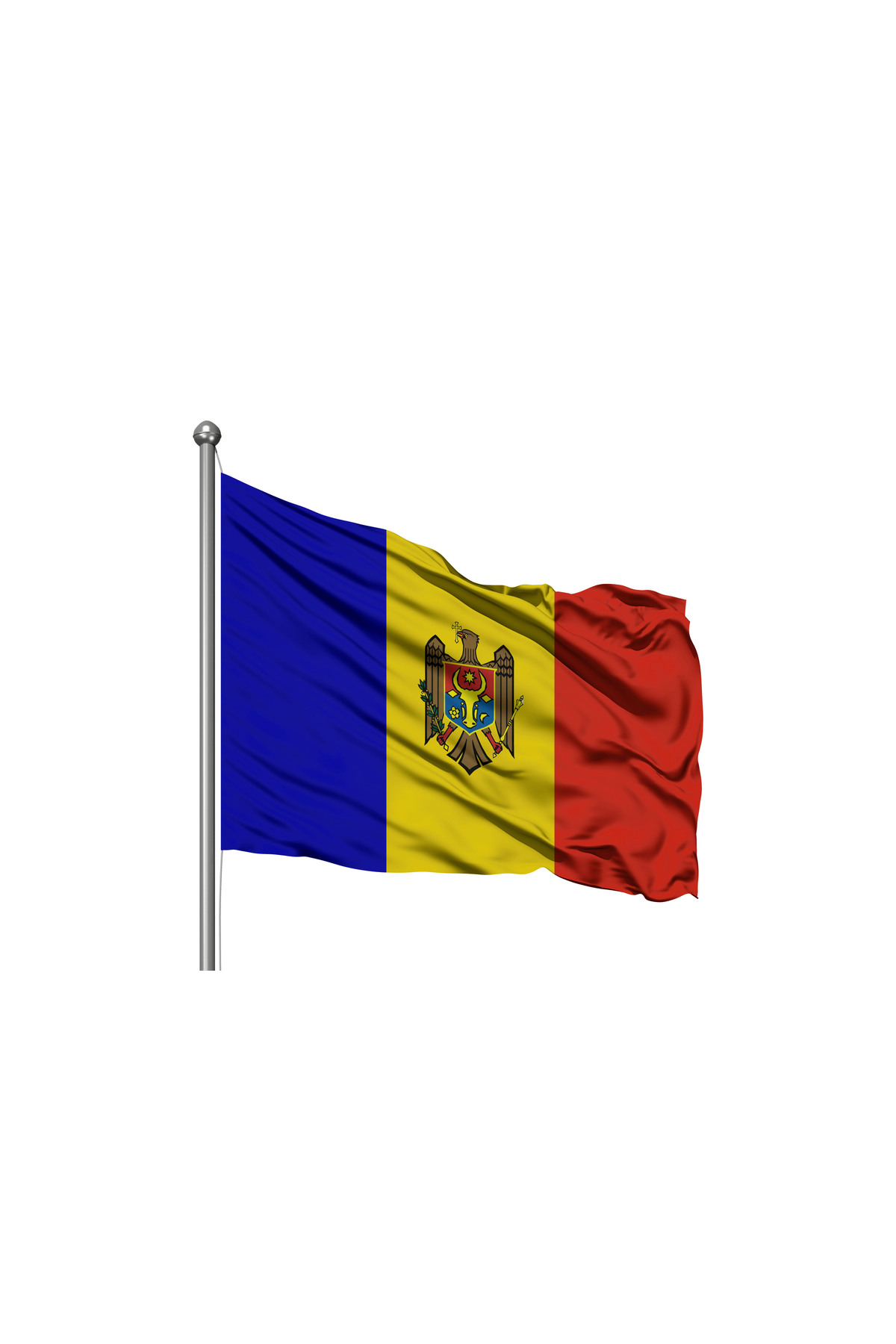 Moldova Devleti Bayrağı - Premium Raşel Kumaş 150x225cm