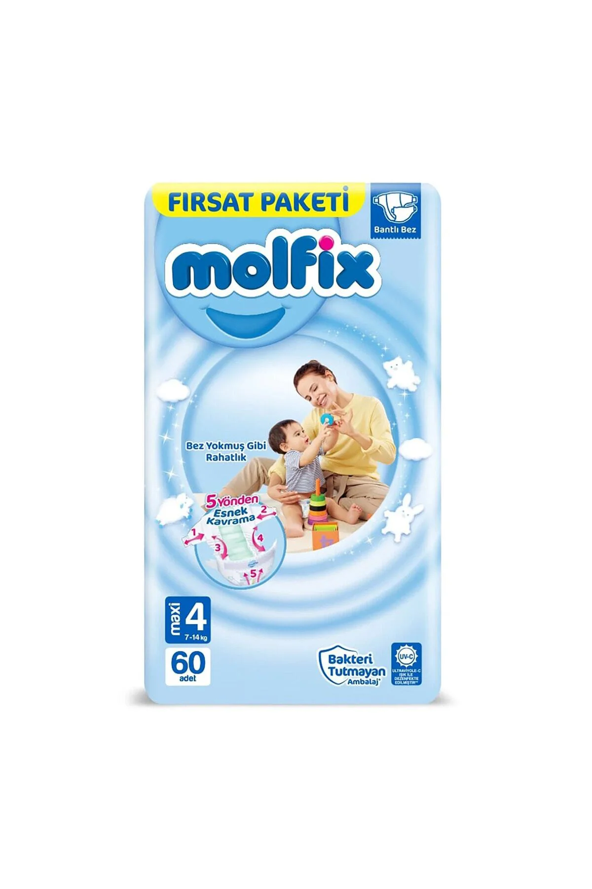 Molfix 4 Beden Maxi Fırsat Paketi 7-14 kg 60 Adet