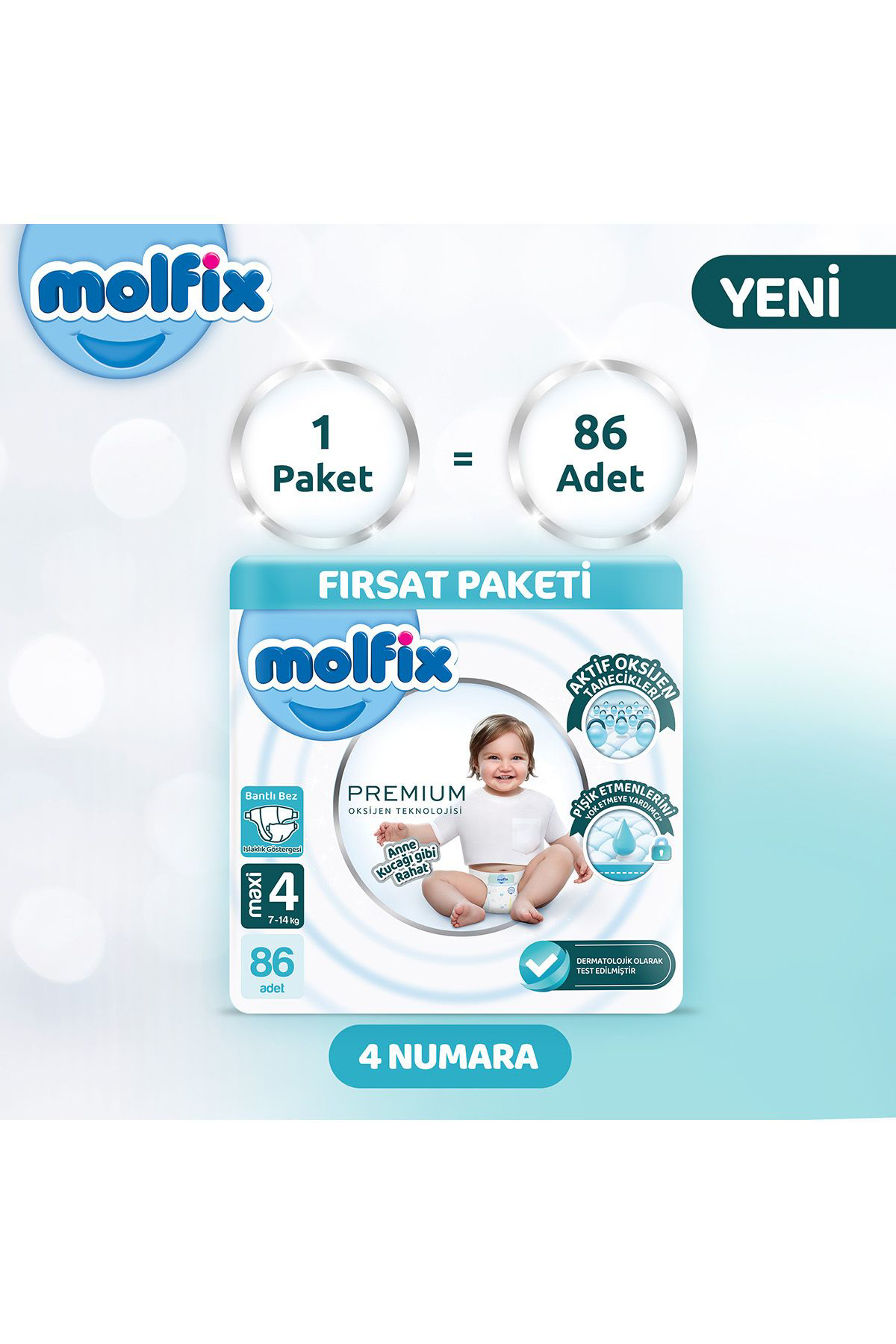 Molfix Premium Ultra Fırsat Paketi 4 No 86 Lı Molfix Premium Ultra Fırsat Paketi 4 No 86 Lı