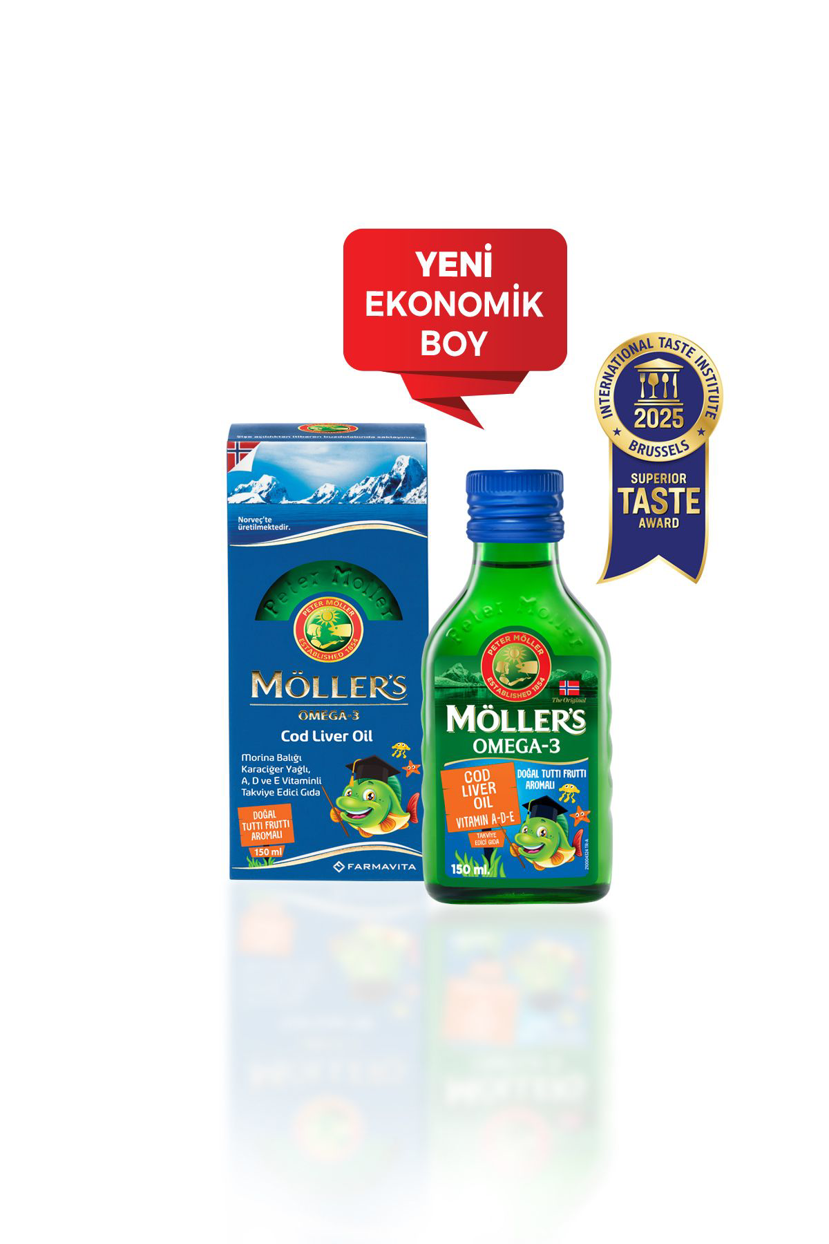 Möller's  Omega-3 Balik Yaği Şurubu Tutti Frutti 150 Ml