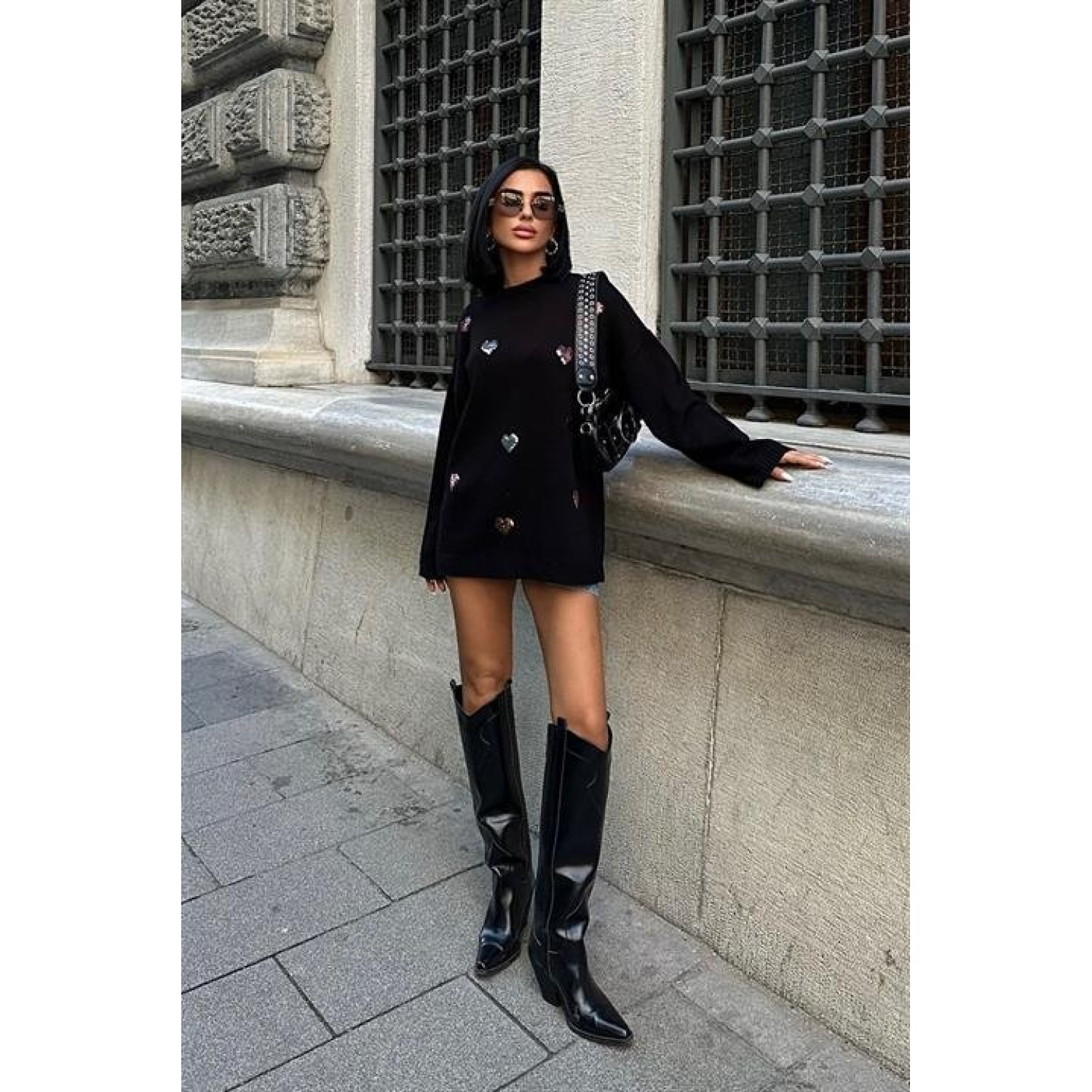 Molly Kalp Desenli Triko Örme Kazak Molly Kalp Desenli Triko Örme Kazak