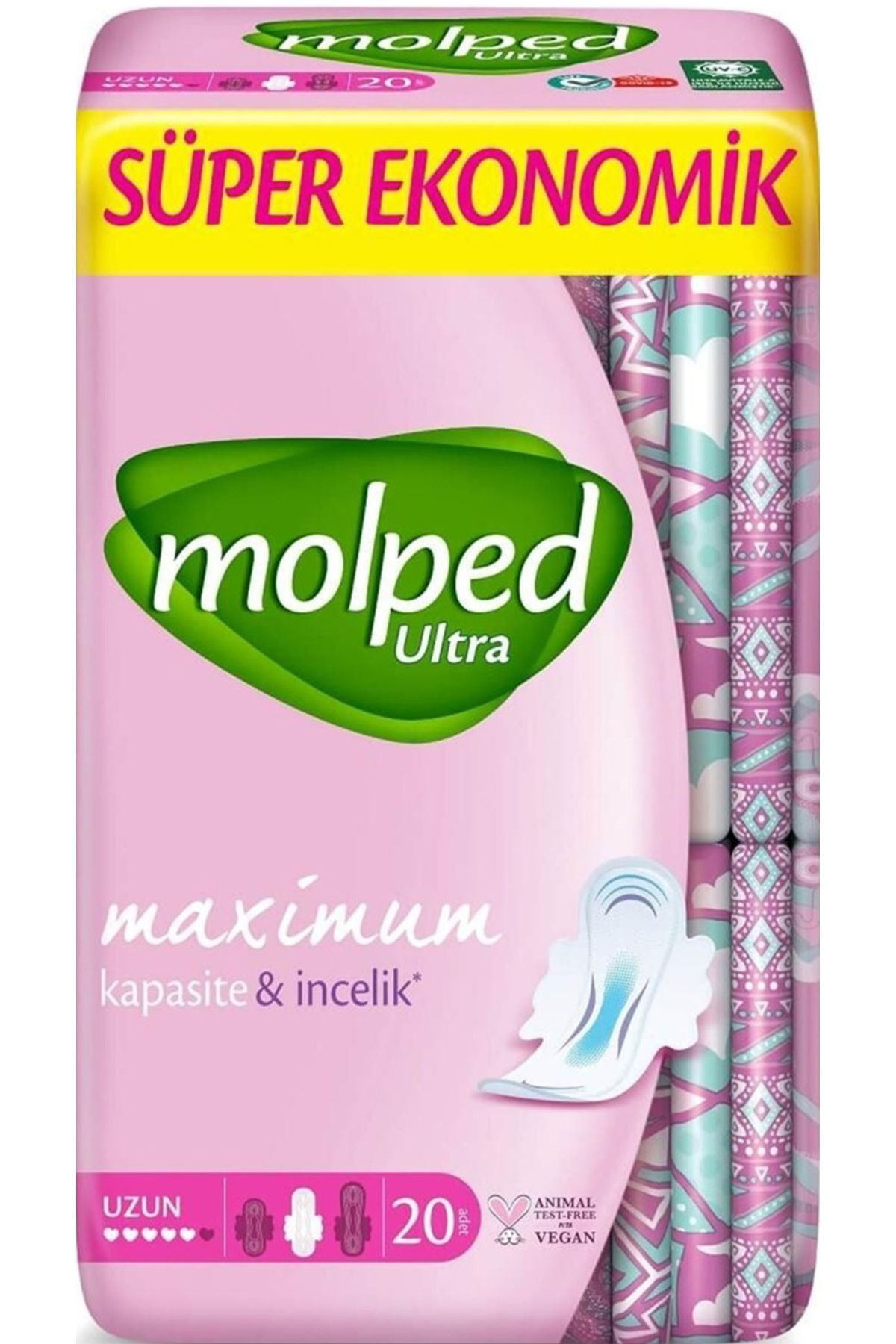 Molped Ultra Anatomik Uzun Ped Süper Eko 20 Adet Molped Ultra Anatomik Uzun Ped Süper Eko 20 Adet