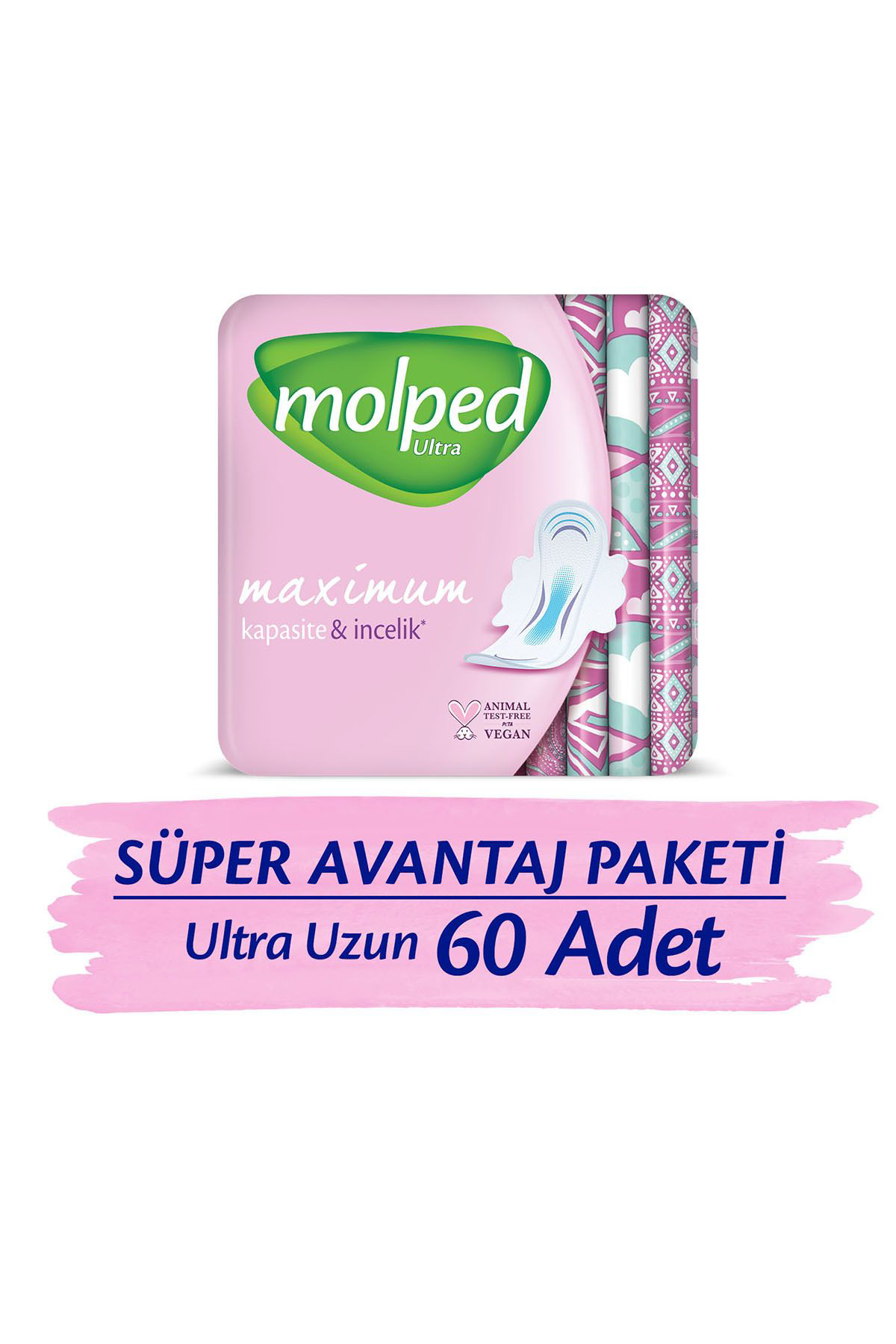 Molped Ultra Hijyenik Ped Uzun Süper Avantaj Paketi 60 Adet