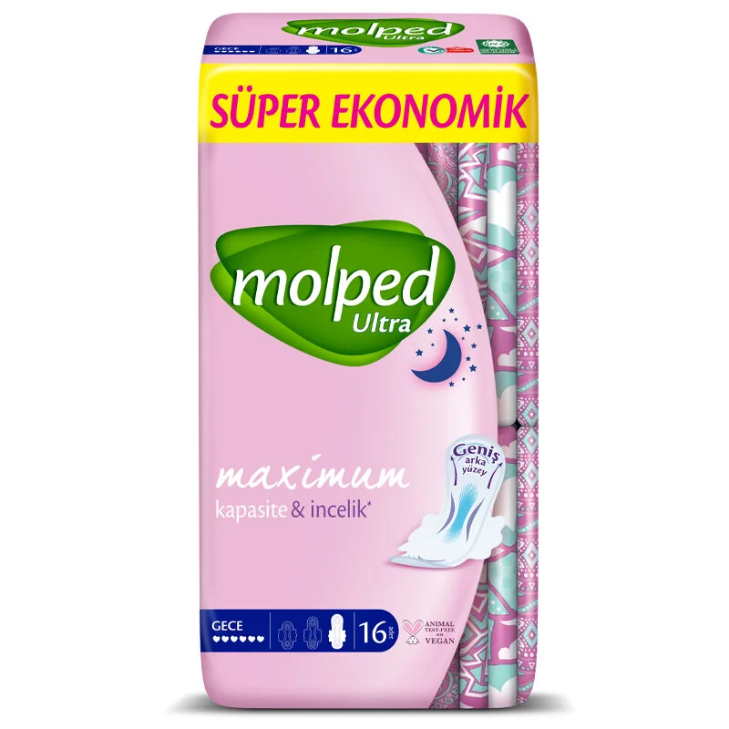 Just Cheap Store Molped Ultra Hijyen Anatomik Gece Ped Süper Eko 16 Adet