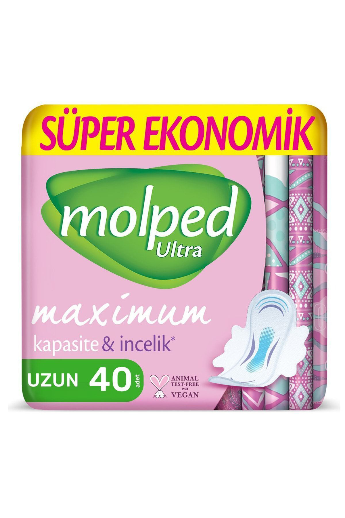 Molped Ultra Hijyenik Ped Anatomik Uzun  40 Adet