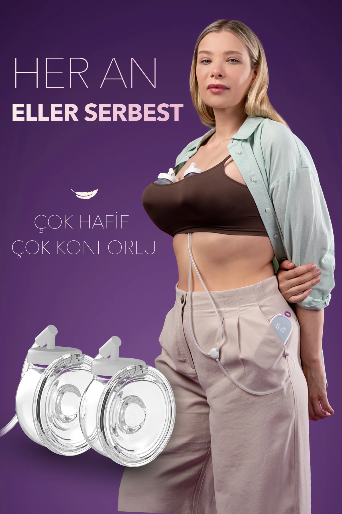 MOMentum Duo Eller Serbest Göğüs Pompası