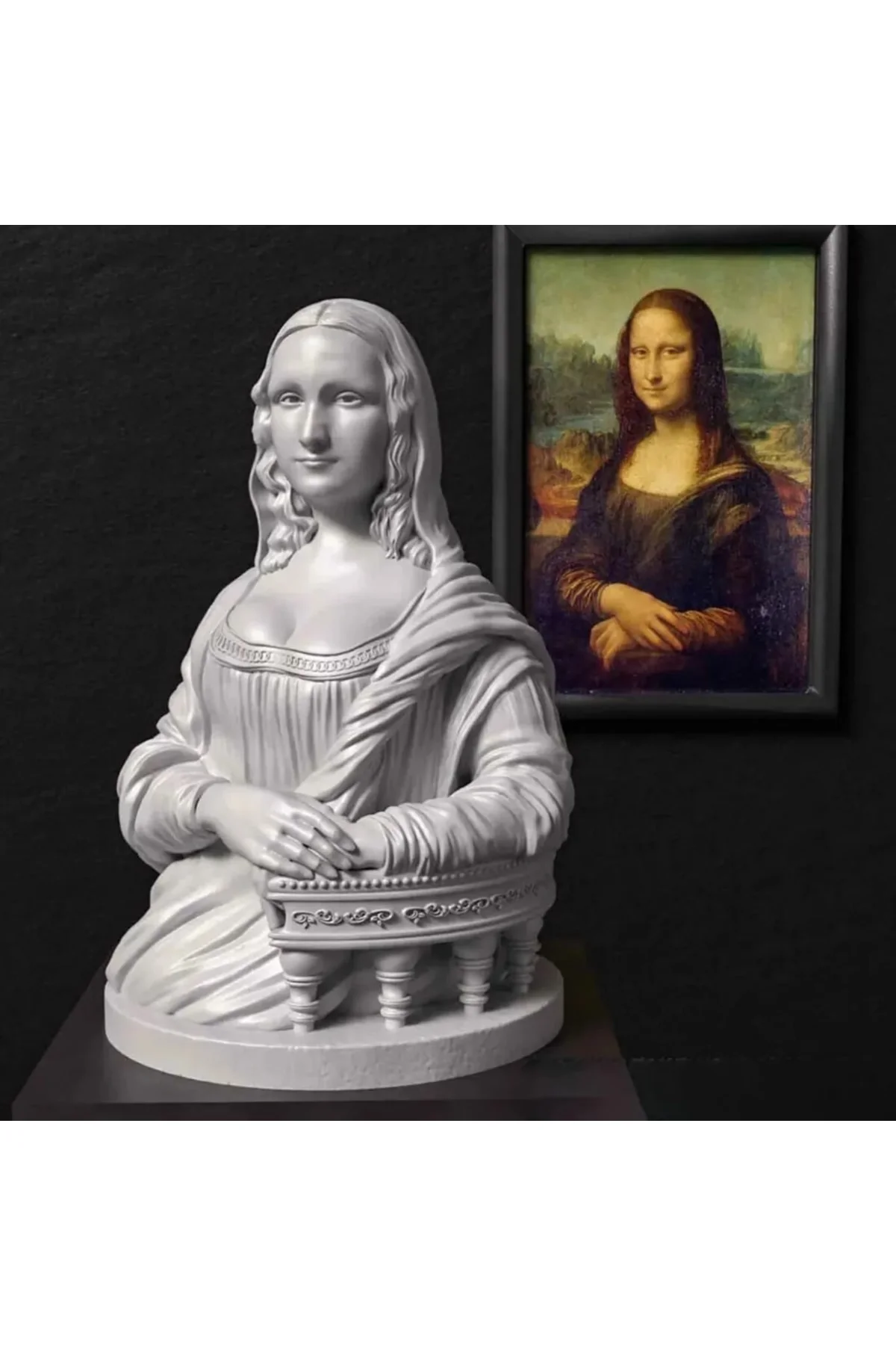 Mona Lisa La Gioconda Yüksek Detaylı Heykel