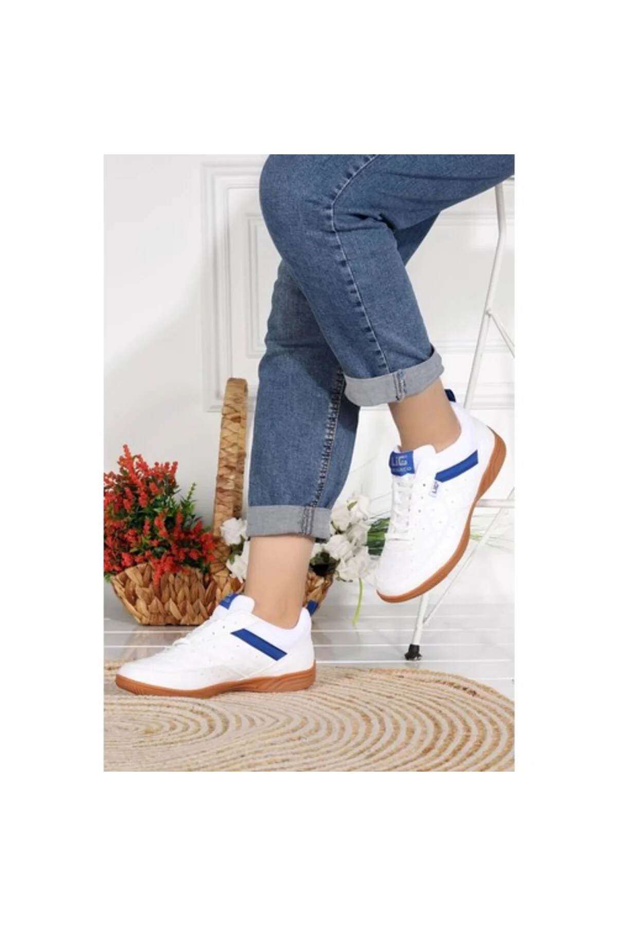 monaco Kauçuk taban salon ayakkabısı Beyaz