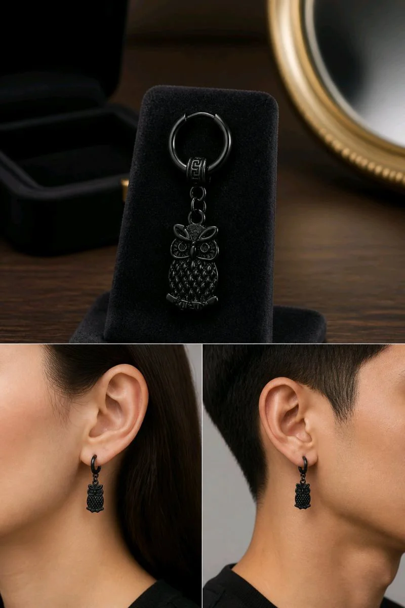 Monalisa Home Baykuş Figürlü Unisex Çelik Küpe