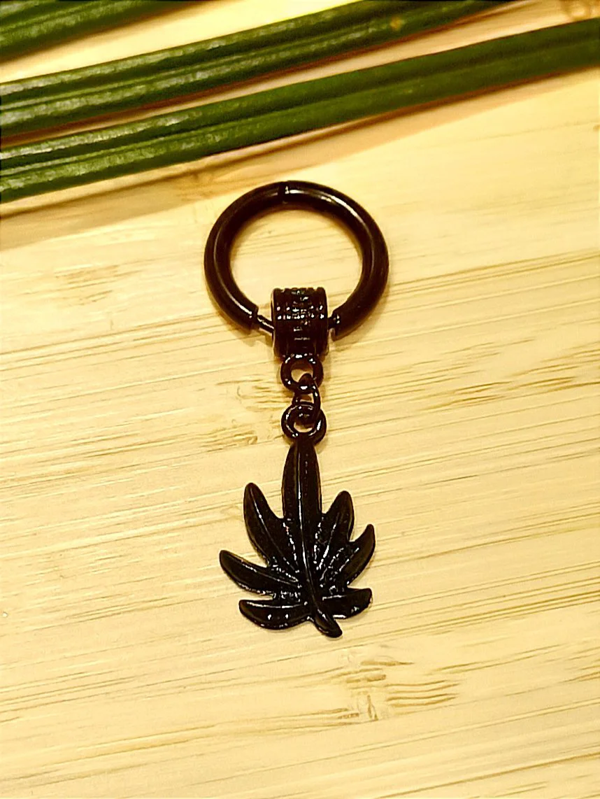 Monalisa Home Çelik Siyah Figürlü Unisex Küpe