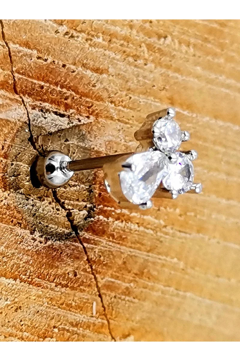 Monalisa Home Çelik Zirkon Taşlı Piercing