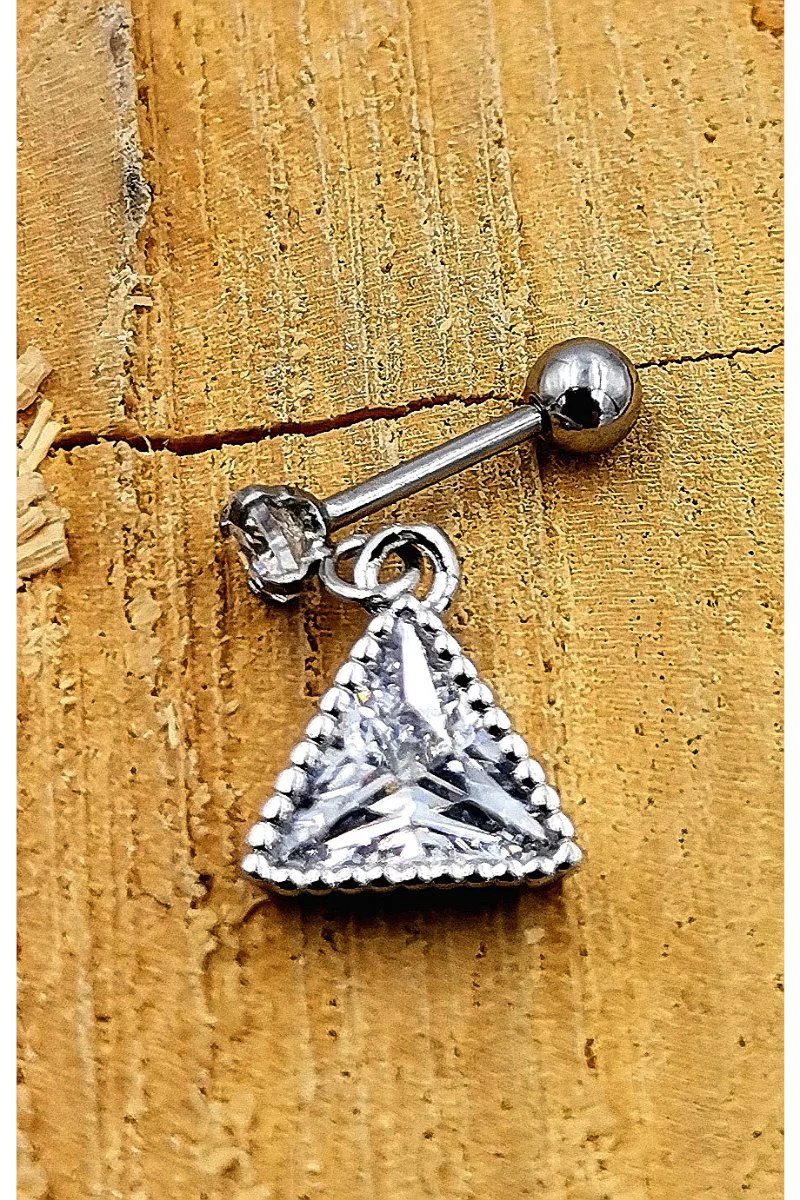 Monalisa Home Çelik Zirkon Taşlı Piercing