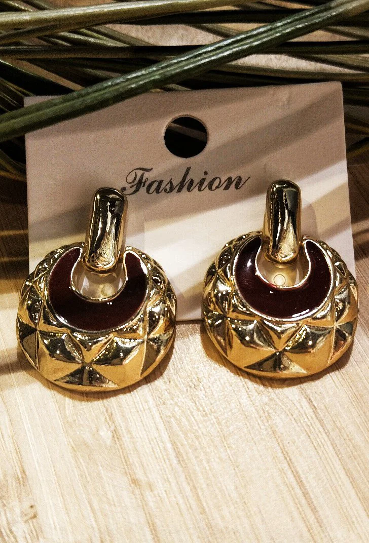 Monalisa Home Gold Lüks Figürlü Gösterişli Küpe