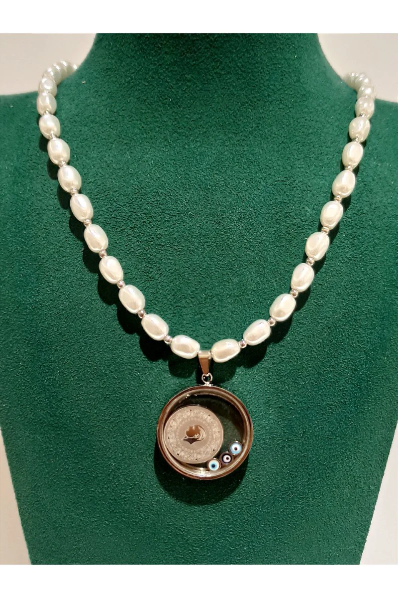 Monalisa Home Gümüş Renk Lüks Figürlü Gösterişli Kolye