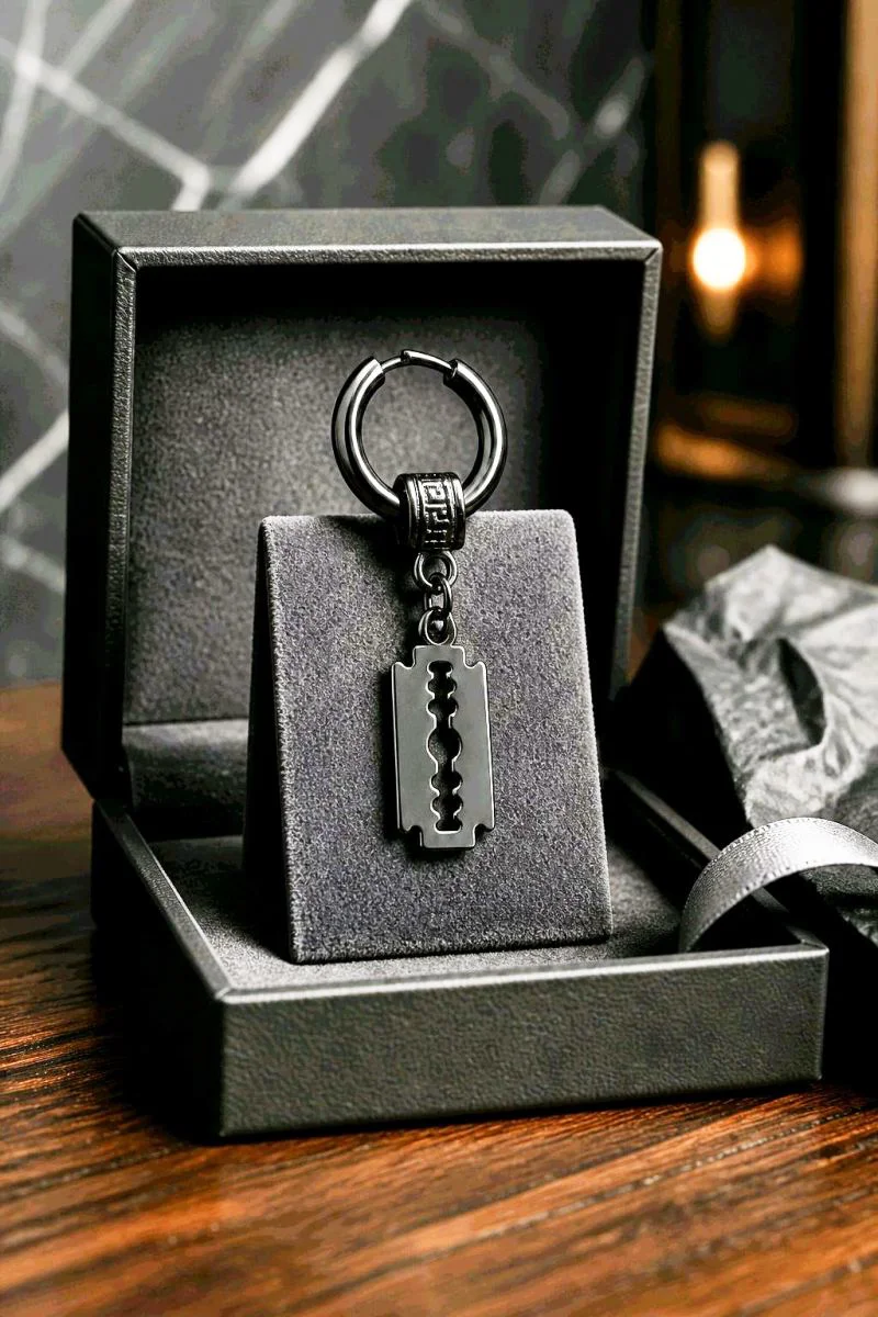 Monalisa Home Jilet Figürlü Unisex Çelik Küpe