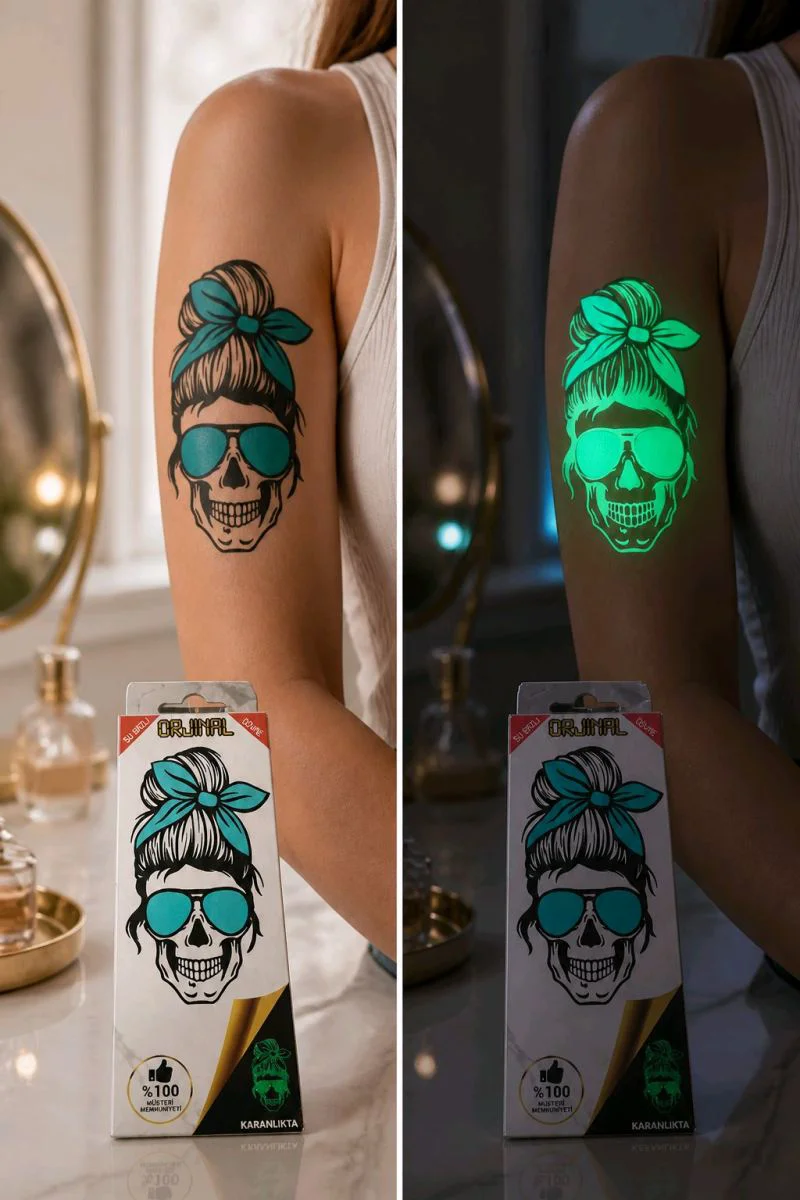 Monalisa Home  Kalıcı Gece Fosforlu Figürlü Dövme