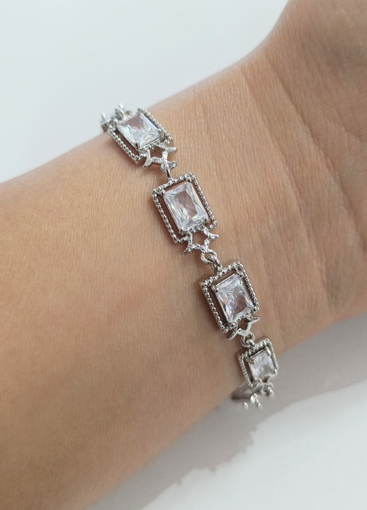 Monalisa Home  Lüks Gösterişli Figürlü Gümüş Renk Bileklik