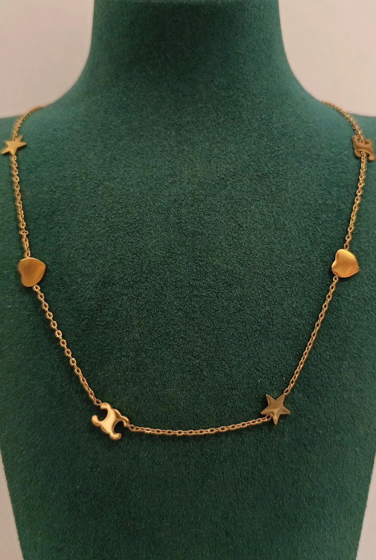 Monalisa Home Lüks Gold Renk Figürlü Gösterişli  Kolye