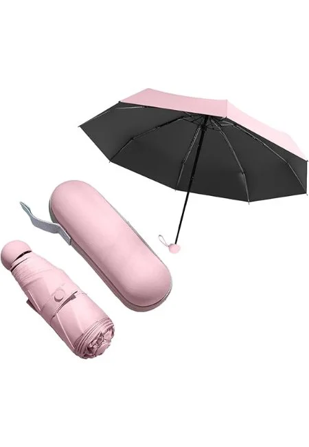 Monalisa Home  Pembe Renk Katlanır Çanta İçi Lüks Şemsiye