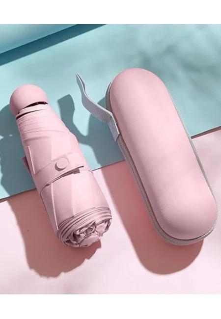 Monalisa Home  Pembe Renk Katlanır Çanta İçi Lüks Şemsiye