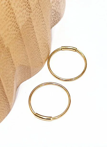 Monalisa Home Sarı Renk  Halka Unisex Çelik Küpe