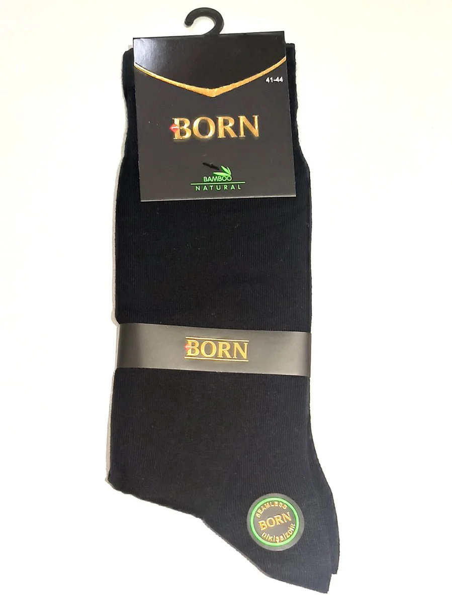 Monalisa Home Siyah Renk Elastik Bambu Erkek Çorap