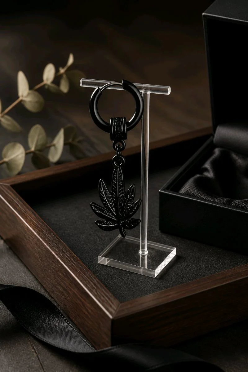 Monalisa Home Yaprak Figürlü Unisex Çelik Küpe
