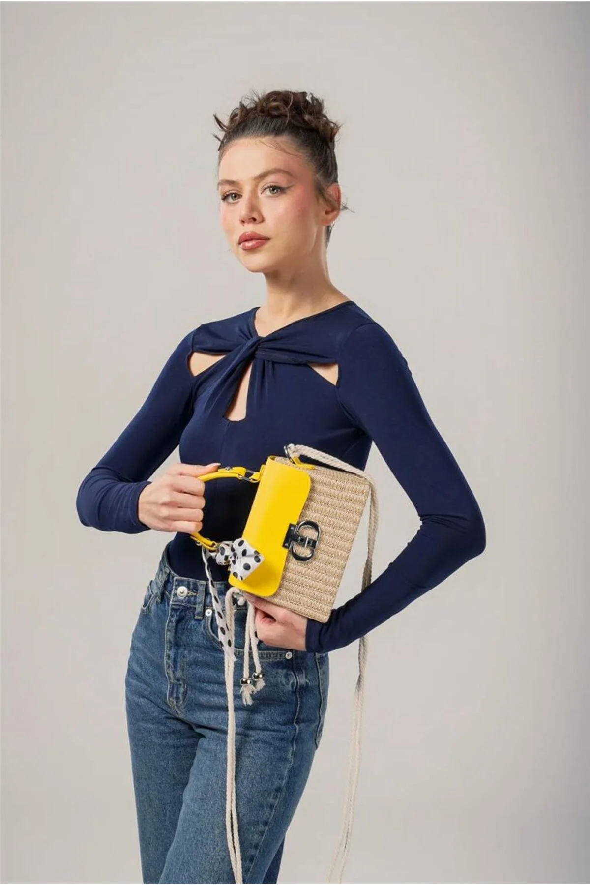 Monallsa Home ÇÇS Kadın YELLOW 17901 Omuz Askılı Çanta