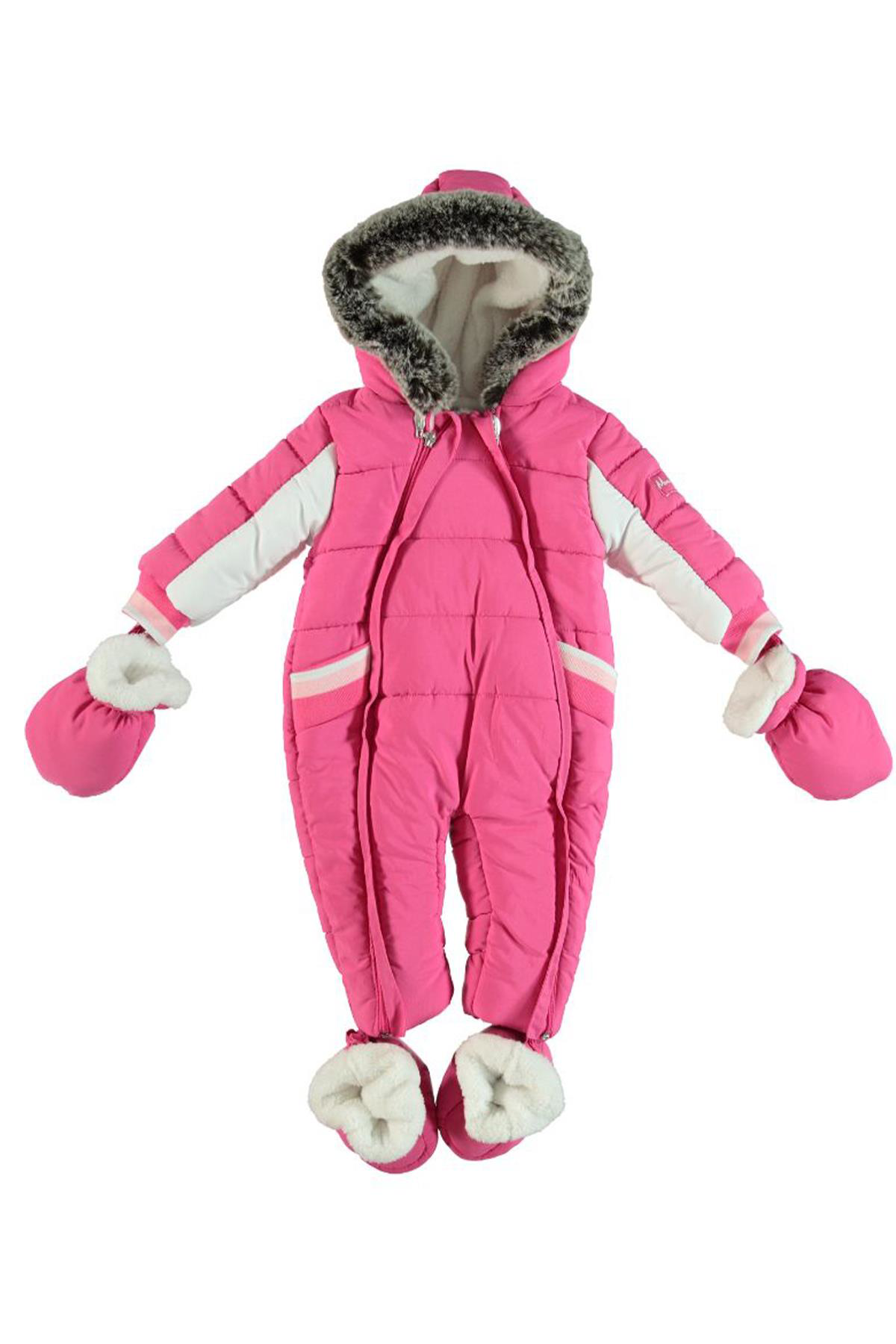 Dear Enika Monaroza Kiz Bebek Kişlik Pembe Kozmonot Bebek Tulumu 19-905