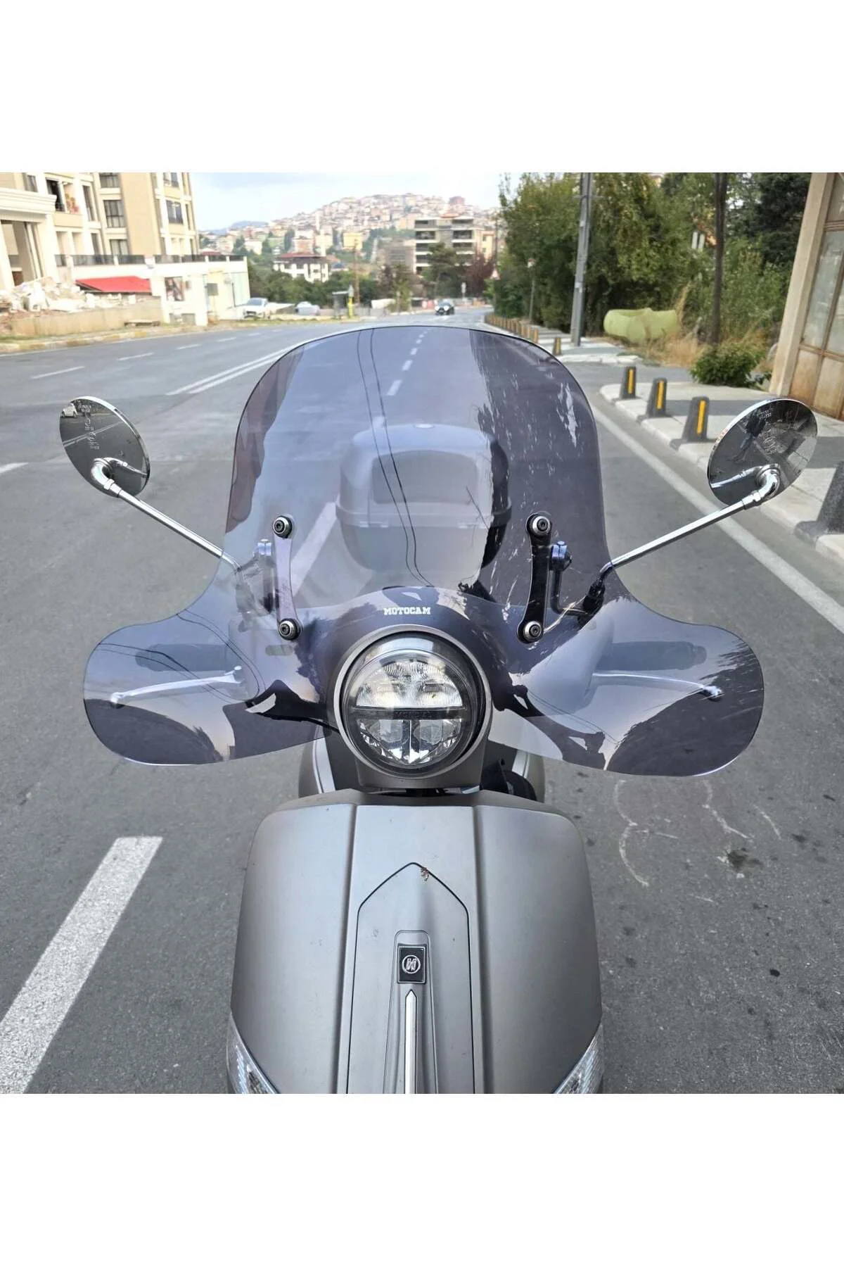 Mondial Exon 125 Ön Cam 2023-2026 Model 39cm Füme Renkli 4mm Elci