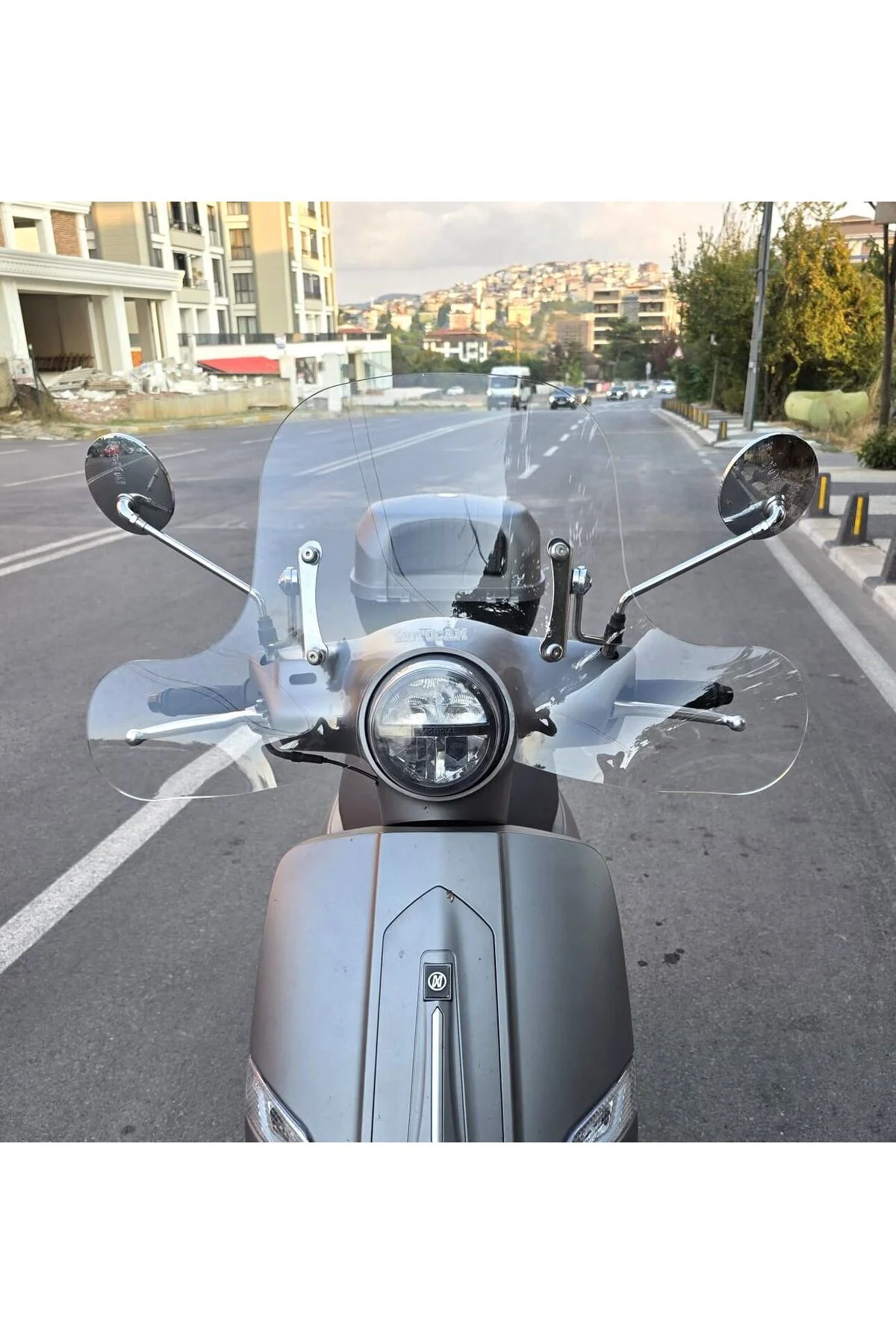 Mondial Exon 125 Ön Cam 2023-2026 Model 39cm Şeffaf Renkli 4mm El