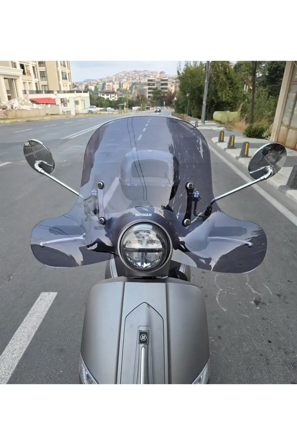 Mondial Exon 125 Ön Cam 2023-2025 Model 39cm Füme Renkli 4mm Elci