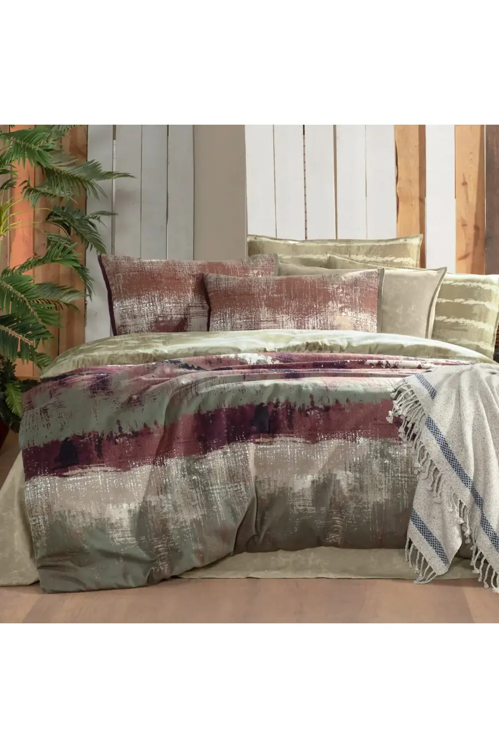 Mondrian Tek Kişilik %100 Pamuk Flanel (PAZEN) Nevresim Takımı