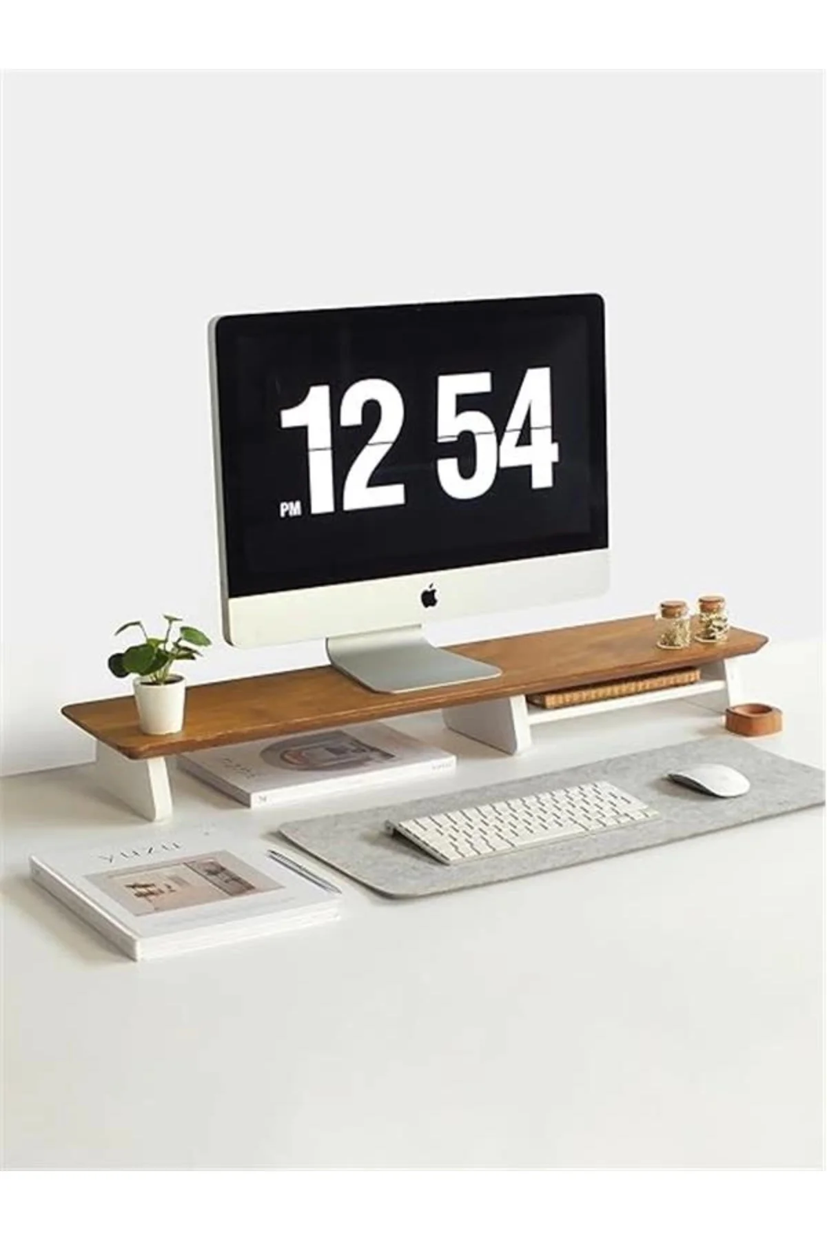 Monitör Yükseltici, Monitör Standı, Ahşap Ekran Yükseltici (Meşe)