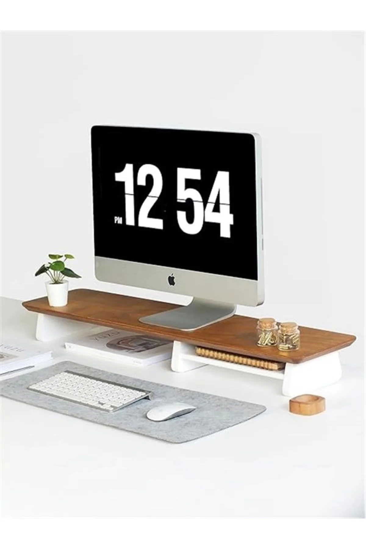 Monitör Yükseltici, Monitör Standı, Ahşap Ekran Yükseltici (Meşe)